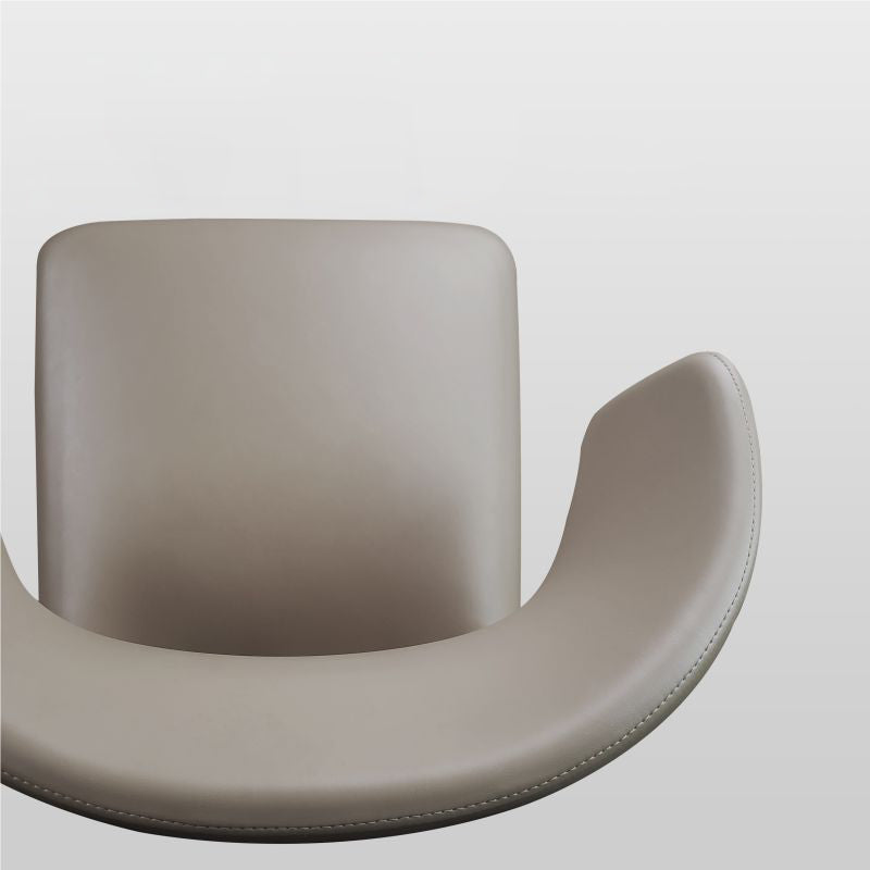 Designer Style Leather Arm Chair Matte Finish Wingback Single Dining Chair Clearhalo ' kitchen&dining_furn' 'Dining Chairs' 'Dining Tables & Seating' 'dining_chair' 'furn' 'furn_dining_chair' 'Furniture' 'furniture_dining_chair' 'Kitchen & Dining Furniture' 'kitchen' 4098733