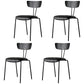 Industrial Upholstered Side Chair Open Back Matte Finish Dining Chair (Set of 4) Textured Black Clearhalo ' kitchen&dining_furn' 'Dining Chairs' 'Dining Tables & Seating' 'dining_chair' 'furn' 'furn_dining_chair' 'Furniture' 'furniture_dining_chair' 'Kitchen & Dining Furniture' 'kitchen' 4098759