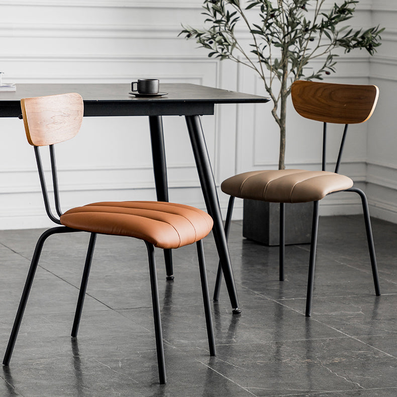 Industrial Upholstered Side Chair Open Back Matte Finish Dining Chair (Set of 4) Clearhalo ' kitchen&dining_furn' 'Dining Chairs' 'Dining Tables & Seating' 'dining_chair' 'furn' 'furn_dining_chair' 'Furniture' 'furniture_dining_chair' 'Kitchen & Dining Furniture' 'kitchen' 4098762