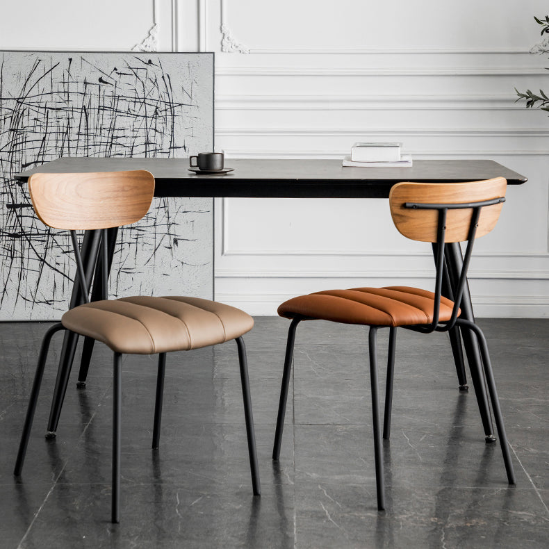 Industrial Upholstered Side Chair Open Back Matte Finish Dining Chair (Set of 4) Clearhalo ' kitchen&dining_furn' 'Dining Chairs' 'Dining Tables & Seating' 'dining_chair' 'furn' 'furn_dining_chair' 'Furniture' 'furniture_dining_chair' 'Kitchen & Dining Furniture' 'kitchen' 4098764