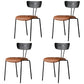 Industrial Upholstered Side Chair Open Back Matte Finish Dining Chair (Set of 4) Apricot-Brown Clearhalo ' kitchen&dining_furn' 'Dining Chairs' 'Dining Tables & Seating' 'dining_chair' 'furn' 'furn_dining_chair' 'Furniture' 'furniture_dining_chair' 'Kitchen & Dining Furniture' 'kitchen' 4098766