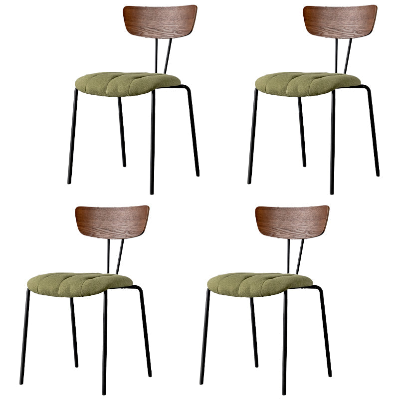 Industrial Upholstered Side Chair Open Back Matte Finish Dining Chair (Set of 4) Walnut Clearhalo ' kitchen&dining_furn' 'Dining Chairs' 'Dining Tables & Seating' 'dining_chair' 'furn' 'furn_dining_chair' 'Furniture' 'furniture_dining_chair' 'Kitchen & Dining Furniture' 'kitchen' 4098770