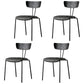Industrial Upholstered Side Chair Open Back Matte Finish Dining Chair (Set of 4) Black-Gray Clearhalo ' kitchen&dining_furn' 'Dining Chairs' 'Dining Tables & Seating' 'dining_chair' 'furn' 'furn_dining_chair' 'Furniture' 'furniture_dining_chair' 'Kitchen & Dining Furniture' 'kitchen' 4098776