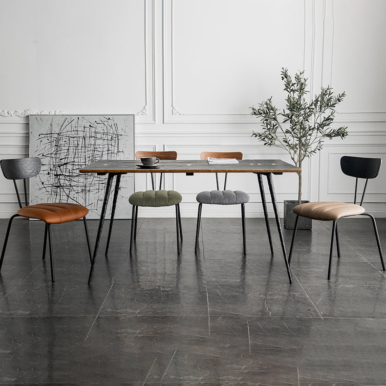 Industrial Upholstered Side Chair Open Back Matte Finish Dining Chair (Set of 4) Clearhalo ' kitchen&dining_furn' 'Dining Chairs' 'Dining Tables & Seating' 'dining_chair' 'furn' 'furn_dining_chair' 'Furniture' 'furniture_dining_chair' 'Kitchen & Dining Furniture' 'kitchen' 4098778