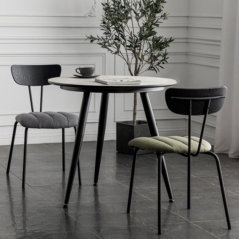 Industrial Upholstered Side Chair Open Back Matte Finish Dining Chair (Set of 4) Clearhalo ' kitchen&dining_furn' 'Dining Chairs' 'Dining Tables & Seating' 'dining_chair' 'furn' 'furn_dining_chair' 'Furniture' 'furniture_dining_chair' 'Kitchen & Dining Furniture' 'kitchen' 4098779