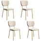 Industrial Upholstered Restaurant Side Chair Open Back Matte Finish Dining Chair White 4 Piece Set Brass Gold Clearhalo ' kitchen&dining_furn' 'Dining Chairs' 'Dining Tables & Seating' 'dining_chair' 'furn' 'furn_dining_chair' 'Furniture' 'furniture_dining_chair' 'Kitchen & Dining Furniture' 'kitchen' 4098786
