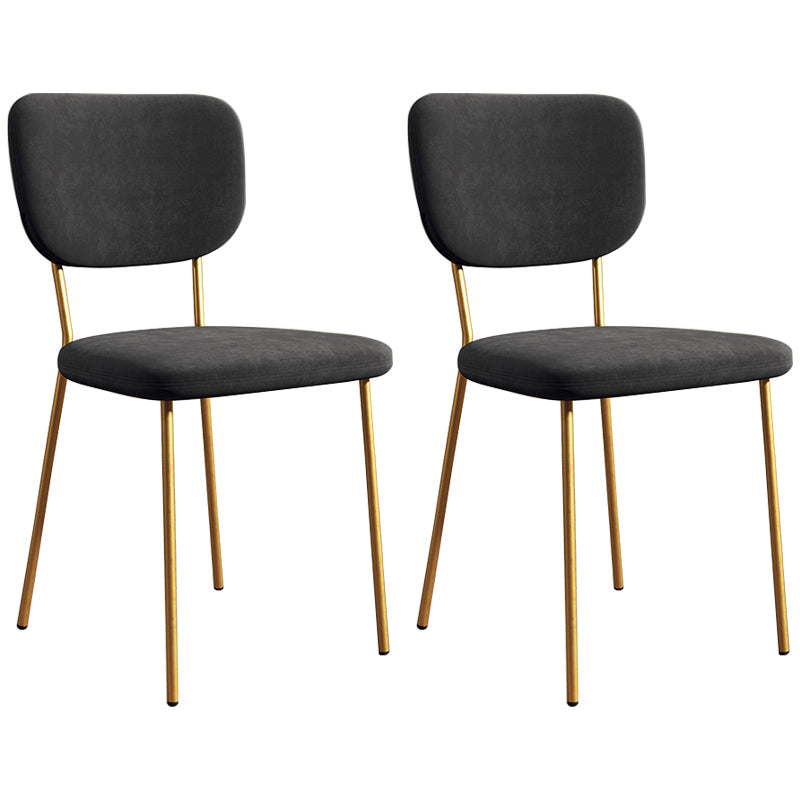Industrial Upholstered Restaurant Side Chair Open Back Matte Finish Dining Chair Textured Black 2 Piece Set Brass Gold Clearhalo ' kitchen&dining_furn' 'Dining Chairs' 'Dining Tables & Seating' 'dining_chair' 'furn' 'furn_dining_chair' 'Furniture' 'furniture_dining_chair' 'Kitchen & Dining Furniture' 'kitchen' 4098789