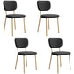 Industrial Upholstered Restaurant Side Chair Open Back Matte Finish Dining Chair Textured Black 4 Piece Set Brass Gold Clearhalo ' kitchen&dining_furn' 'Dining Chairs' 'Dining Tables & Seating' 'dining_chair' 'furn' 'furn_dining_chair' 'Furniture' 'furniture_dining_chair' 'Kitchen & Dining Furniture' 'kitchen' 4098792