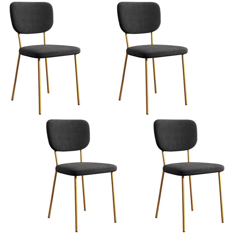 Industrial Upholstered Restaurant Side Chair Open Back Matte Finish Dining Chair Textured Black 4 Piece Set Brass Gold Clearhalo ' kitchen&dining_furn' 'Dining Chairs' 'Dining Tables & Seating' 'dining_chair' 'furn' 'furn_dining_chair' 'Furniture' 'furniture_dining_chair' 'Kitchen & Dining Furniture' 'kitchen' 4098792