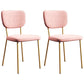 Industrial Upholstered Restaurant Side Chair Open Back Matte Finish Dining Chair Pink 2 Piece Set Brass Gold Clearhalo ' kitchen&dining_furn' 'Dining Chairs' 'Dining Tables & Seating' 'dining_chair' 'furn' 'furn_dining_chair' 'Furniture' 'furniture_dining_chair' 'Kitchen & Dining Furniture' 'kitchen' 4098796