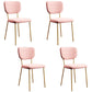 Industrial Upholstered Restaurant Side Chair Open Back Matte Finish Dining Chair Pink 4 Piece Set Brass Gold Clearhalo ' kitchen&dining_furn' 'Dining Chairs' 'Dining Tables & Seating' 'dining_chair' 'furn' 'furn_dining_chair' 'Furniture' 'furniture_dining_chair' 'Kitchen & Dining Furniture' 'kitchen' 4098797