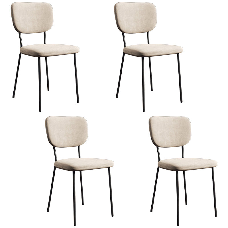 Industrial Upholstered Restaurant Side Chair Open Back Matte Finish Dining Chair White 4 Piece Set Black Clearhalo ' kitchen&dining_furn' 'Dining Chairs' 'Dining Tables & Seating' 'dining_chair' 'furn' 'furn_dining_chair' 'Furniture' 'furniture_dining_chair' 'Kitchen & Dining Furniture' 'kitchen' 4098804