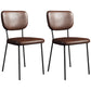 Industrial Upholstered Restaurant Side Chair Open Back Matte Finish Dining Chair Brown 2 Piece Set Black Clearhalo ' kitchen&dining_furn' 'Dining Chairs' 'Dining Tables & Seating' 'dining_chair' 'furn' 'furn_dining_chair' 'Furniture' 'furniture_dining_chair' 'Kitchen & Dining Furniture' 'kitchen' 4098806