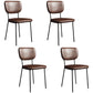 Industrial Upholstered Restaurant Side Chair Open Back Matte Finish Dining Chair Brown 4 Piece Set Black Clearhalo ' kitchen&dining_furn' 'Dining Chairs' 'Dining Tables & Seating' 'dining_chair' 'furn' 'furn_dining_chair' 'Furniture' 'furniture_dining_chair' 'Kitchen & Dining Furniture' 'kitchen' 4098807
