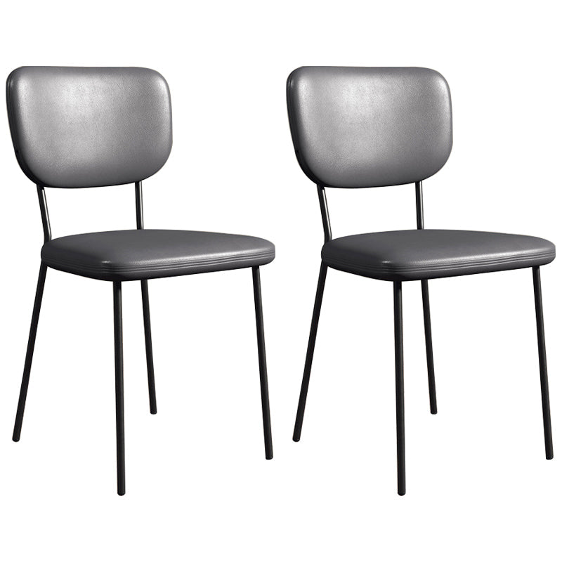 Industrial Upholstered Restaurant Side Chair Open Back Matte Finish Dining Chair Grey 2 Piece Set Black Clearhalo ' kitchen&dining_furn' 'Dining Chairs' 'Dining Tables & Seating' 'dining_chair' 'furn' 'furn_dining_chair' 'Furniture' 'furniture_dining_chair' 'Kitchen & Dining Furniture' 'kitchen' 4098812