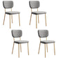 Industrial Upholstered Restaurant Side Chair Open Back Matte Finish Dining Chair Silver Gray 4 Piece Set Brass Gold Clearhalo ' kitchen&dining_furn' 'Dining Chairs' 'Dining Tables & Seating' 'dining_chair' 'furn' 'furn_dining_chair' 'Furniture' 'furniture_dining_chair' 'Kitchen & Dining Furniture' 'kitchen' 4098822