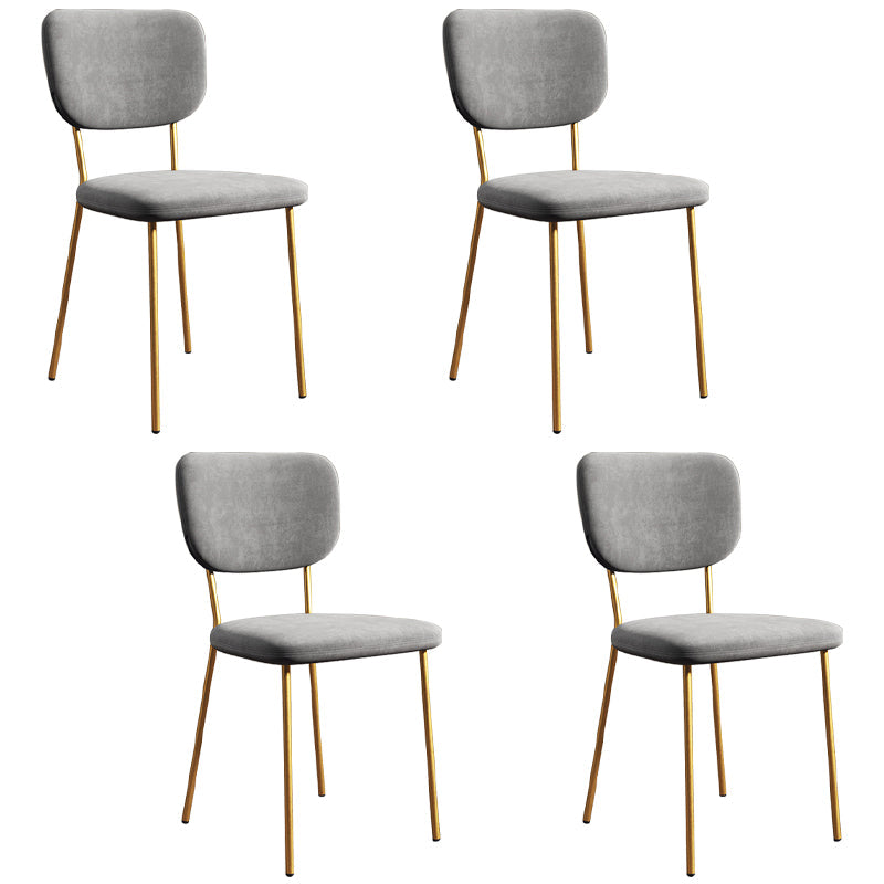 Industrial Upholstered Restaurant Side Chair Open Back Matte Finish Dining Chair Silver Gray 4 Piece Set Brass Gold Clearhalo ' kitchen&dining_furn' 'Dining Chairs' 'Dining Tables & Seating' 'dining_chair' 'furn' 'furn_dining_chair' 'Furniture' 'furniture_dining_chair' 'Kitchen & Dining Furniture' 'kitchen' 4098822
