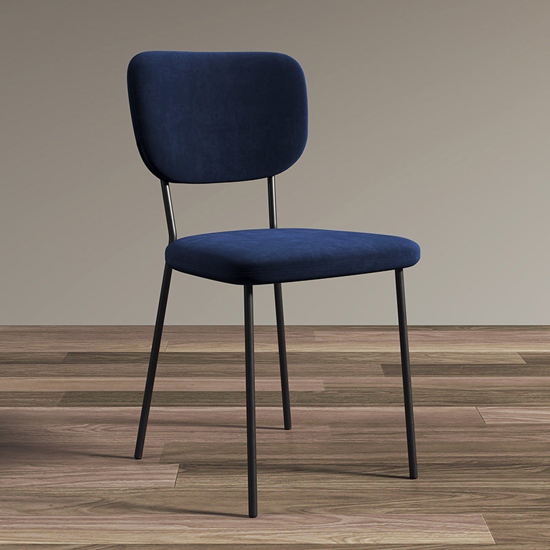 Industrial Upholstered Restaurant Side Chair Open Back Matte Finish Dining Chair Blue 1 Piece Black Clearhalo ' kitchen&dining_furn' 'Dining Chairs' 'Dining Tables & Seating' 'dining_chair' 'furn' 'furn_dining_chair' 'Furniture' 'furniture_dining_chair' 'Kitchen & Dining Furniture' 'kitchen' 4098823