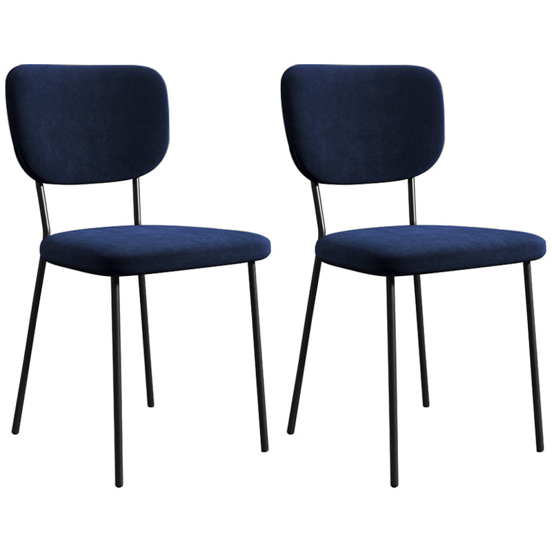 Industrial Upholstered Restaurant Side Chair Open Back Matte Finish Dining Chair Blue 2 Piece Set Black Clearhalo ' kitchen&dining_furn' 'Dining Chairs' 'Dining Tables & Seating' 'dining_chair' 'furn' 'furn_dining_chair' 'Furniture' 'furniture_dining_chair' 'Kitchen & Dining Furniture' 'kitchen' 4098824