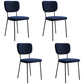 Industrial Upholstered Restaurant Side Chair Open Back Matte Finish Dining Chair Blue 4 Piece Set Black Clearhalo ' kitchen&dining_furn' 'Dining Chairs' 'Dining Tables & Seating' 'dining_chair' 'furn' 'furn_dining_chair' 'Furniture' 'furniture_dining_chair' 'Kitchen & Dining Furniture' 'kitchen' 4098825