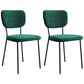 Industrial Upholstered Restaurant Side Chair Open Back Matte Finish Dining Chair Green 2 Piece Set Black Clearhalo ' kitchen&dining_furn' 'Dining Chairs' 'Dining Tables & Seating' 'dining_chair' 'furn' 'furn_dining_chair' 'Furniture' 'furniture_dining_chair' 'Kitchen & Dining Furniture' 'kitchen' 4098827