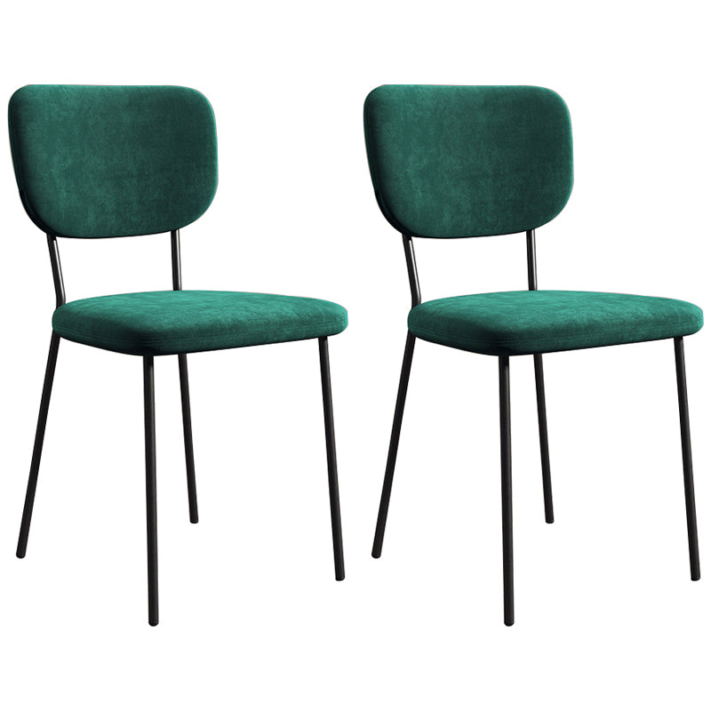 Industrial Upholstered Restaurant Side Chair Open Back Matte Finish Dining Chair Green 2 Piece Set Black Clearhalo ' kitchen&dining_furn' 'Dining Chairs' 'Dining Tables & Seating' 'dining_chair' 'furn' 'furn_dining_chair' 'Furniture' 'furniture_dining_chair' 'Kitchen & Dining Furniture' 'kitchen' 4098827
