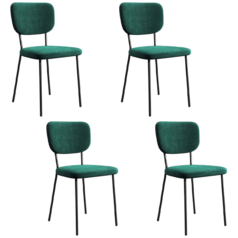 Industrial Upholstered Restaurant Side Chair Open Back Matte Finish Dining Chair Green 4 Piece Set Black Clearhalo ' kitchen&dining_furn' 'Dining Chairs' 'Dining Tables & Seating' 'dining_chair' 'furn' 'furn_dining_chair' 'Furniture' 'furniture_dining_chair' 'Kitchen & Dining Furniture' 'kitchen' 4098828