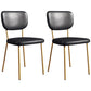 Industrial Upholstered Restaurant Side Chair Open Back Matte Finish Dining Chair Black 2 Piece Set Brass Gold Clearhalo ' kitchen&dining_furn' 'Dining Chairs' 'Dining Tables & Seating' 'dining_chair' 'furn' 'furn_dining_chair' 'Furniture' 'furniture_dining_chair' 'Kitchen & Dining Furniture' 'kitchen' 4098830
