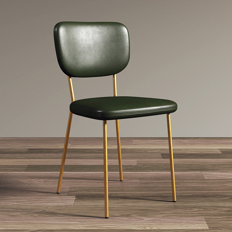 Industrial Upholstered Restaurant Side Chair Open Back Matte Finish Dining Chair Green 1 Piece Brass Gold Clearhalo ' kitchen&dining_furn' 'Dining Chairs' 'Dining Tables & Seating' 'dining_chair' 'furn' 'furn_dining_chair' 'Furniture' 'furniture_dining_chair' 'Kitchen & Dining Furniture' 'kitchen' 4098832