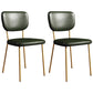 Industrial Upholstered Restaurant Side Chair Open Back Matte Finish Dining Chair Green 2 Piece Set Brass Gold Clearhalo ' kitchen&dining_furn' 'Dining Chairs' 'Dining Tables & Seating' 'dining_chair' 'furn' 'furn_dining_chair' 'Furniture' 'furniture_dining_chair' 'Kitchen & Dining Furniture' 'kitchen' 4098833