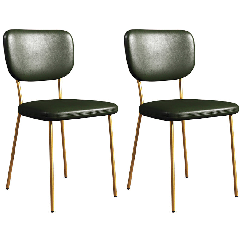 Industrial Upholstered Restaurant Side Chair Open Back Matte Finish Dining Chair Green 2 Piece Set Brass Gold Clearhalo ' kitchen&dining_furn' 'Dining Chairs' 'Dining Tables & Seating' 'dining_chair' 'furn' 'furn_dining_chair' 'Furniture' 'furniture_dining_chair' 'Kitchen & Dining Furniture' 'kitchen' 4098833