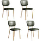 Industrial Upholstered Restaurant Side Chair Open Back Matte Finish Dining Chair Green 4 Piece Set Brass Gold Clearhalo ' kitchen&dining_furn' 'Dining Chairs' 'Dining Tables & Seating' 'dining_chair' 'furn' 'furn_dining_chair' 'Furniture' 'furniture_dining_chair' 'Kitchen & Dining Furniture' 'kitchen' 4098834
