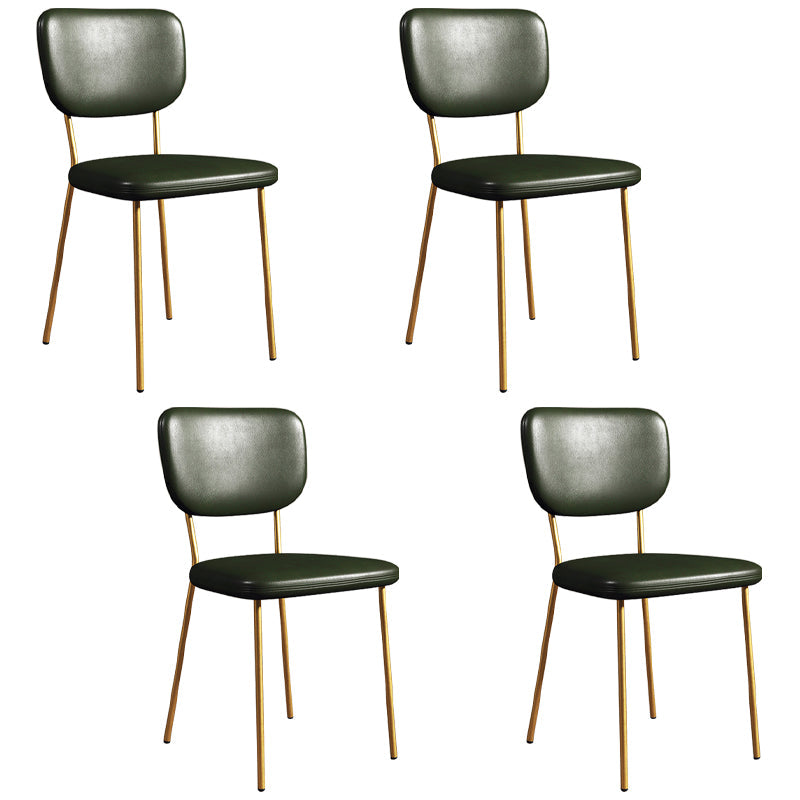Industrial Upholstered Restaurant Side Chair Open Back Matte Finish Dining Chair Green 4 Piece Set Brass Gold Clearhalo ' kitchen&dining_furn' 'Dining Chairs' 'Dining Tables & Seating' 'dining_chair' 'furn' 'furn_dining_chair' 'Furniture' 'furniture_dining_chair' 'Kitchen & Dining Furniture' 'kitchen' 4098834