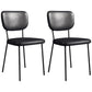 Industrial Upholstered Restaurant Side Chair Open Back Matte Finish Dining Chair Black 2 Piece Set Black Clearhalo ' kitchen&dining_furn' 'Dining Chairs' 'Dining Tables & Seating' 'dining_chair' 'furn' 'furn_dining_chair' 'Furniture' 'furniture_dining_chair' 'Kitchen & Dining Furniture' 'kitchen' 4098836