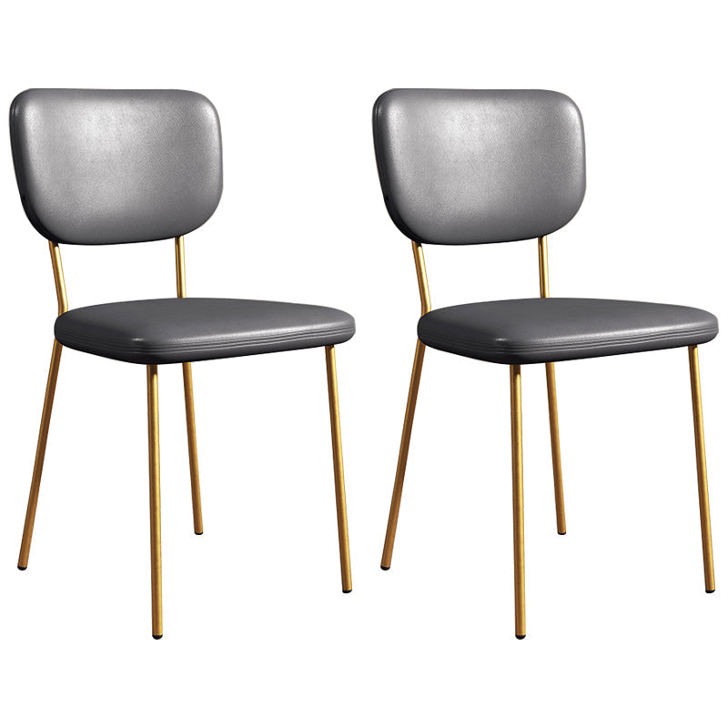 Industrial Upholstered Restaurant Side Chair Open Back Matte Finish Dining Chair Grey 2 Piece Set Brass Gold Clearhalo ' kitchen&dining_furn' 'Dining Chairs' 'Dining Tables & Seating' 'dining_chair' 'furn' 'furn_dining_chair' 'Furniture' 'furniture_dining_chair' 'Kitchen & Dining Furniture' 'kitchen' 4098839