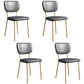 Industrial Upholstered Restaurant Side Chair Open Back Matte Finish Dining Chair Grey 4 Piece Set Brass Gold Clearhalo ' kitchen&dining_furn' 'Dining Chairs' 'Dining Tables & Seating' 'dining_chair' 'furn' 'furn_dining_chair' 'Furniture' 'furniture_dining_chair' 'Kitchen & Dining Furniture' 'kitchen' 4098840