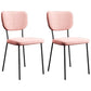 Industrial Upholstered Restaurant Side Chair Open Back Matte Finish Dining Chair Pink 2 Piece Set Black Clearhalo ' kitchen&dining_furn' 'Dining Chairs' 'Dining Tables & Seating' 'dining_chair' 'furn' 'furn_dining_chair' 'Furniture' 'furniture_dining_chair' 'Kitchen & Dining Furniture' 'kitchen' 4098842