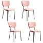 Industrial Upholstered Restaurant Side Chair Open Back Matte Finish Dining Chair Pink 4 Piece Set Black Clearhalo ' kitchen&dining_furn' 'Dining Chairs' 'Dining Tables & Seating' 'dining_chair' 'furn' 'furn_dining_chair' 'Furniture' 'furniture_dining_chair' 'Kitchen & Dining Furniture' 'kitchen' 4098843