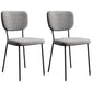 Industrial Upholstered Restaurant Side Chair Open Back Matte Finish Dining Chair Silver Gray 2 Piece Set Black Clearhalo ' kitchen&dining_furn' 'Dining Chairs' 'Dining Tables & Seating' 'dining_chair' 'furn' 'furn_dining_chair' 'Furniture' 'furniture_dining_chair' 'Kitchen & Dining Furniture' 'kitchen' 4098845