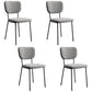 Industrial Upholstered Restaurant Side Chair Open Back Matte Finish Dining Chair Silver Gray 4 Piece Set Black Clearhalo ' kitchen&dining_furn' 'Dining Chairs' 'Dining Tables & Seating' 'dining_chair' 'furn' 'furn_dining_chair' 'Furniture' 'furniture_dining_chair' 'Kitchen & Dining Furniture' 'kitchen' 4098846