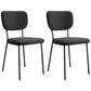 Industrial Upholstered Restaurant Side Chair Open Back Matte Finish Dining Chair Textured Black 2 Piece Set Black Clearhalo ' kitchen&dining_furn' 'Dining Chairs' 'Dining Tables & Seating' 'dining_chair' 'furn' 'furn_dining_chair' 'Furniture' 'furniture_dining_chair' 'Kitchen & Dining Furniture' 'kitchen' 4098848