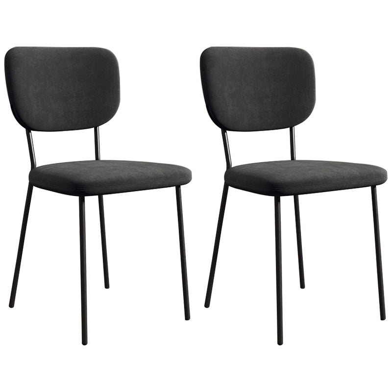 Industrial Upholstered Restaurant Side Chair Open Back Matte Finish Dining Chair Textured Black 2 Piece Set Black Clearhalo ' kitchen&dining_furn' 'Dining Chairs' 'Dining Tables & Seating' 'dining_chair' 'furn' 'furn_dining_chair' 'Furniture' 'furniture_dining_chair' 'Kitchen & Dining Furniture' 'kitchen' 4098848