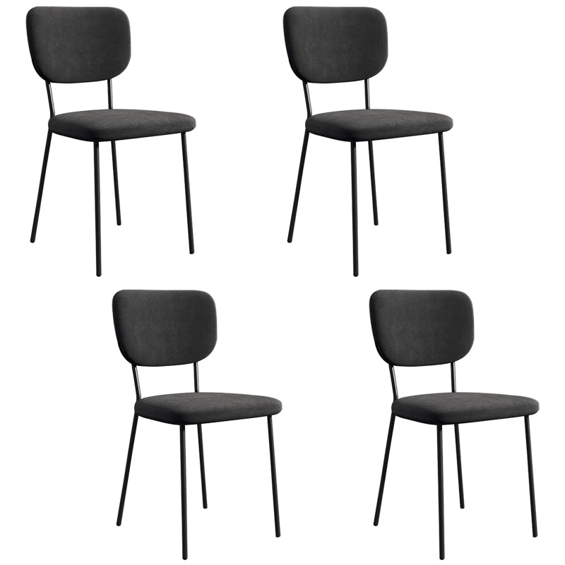 Industrial Upholstered Restaurant Side Chair Open Back Matte Finish Dining Chair Textured Black 4 Piece Set Black Clearhalo ' kitchen&dining_furn' 'Dining Chairs' 'Dining Tables & Seating' 'dining_chair' 'furn' 'furn_dining_chair' 'Furniture' 'furniture_dining_chair' 'Kitchen & Dining Furniture' 'kitchen' 4098849