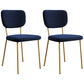 Industrial Upholstered Restaurant Side Chair Open Back Matte Finish Dining Chair Blue 2 Piece Set Brass Gold Clearhalo ' kitchen&dining_furn' 'Dining Chairs' 'Dining Tables & Seating' 'dining_chair' 'furn' 'furn_dining_chair' 'Furniture' 'furniture_dining_chair' 'Kitchen & Dining Furniture' 'kitchen' 4098851