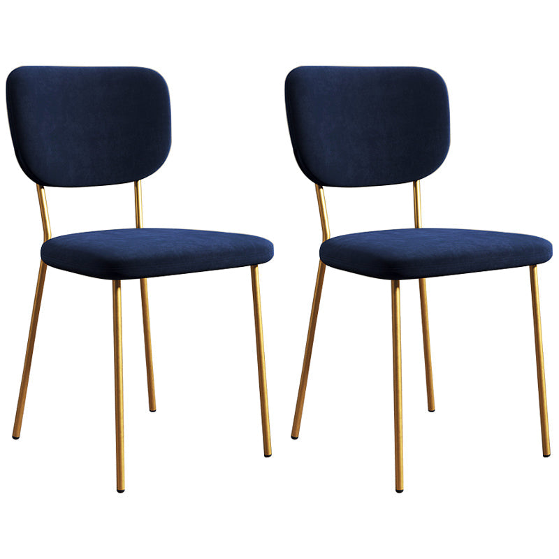 Industrial Upholstered Restaurant Side Chair Open Back Matte Finish Dining Chair Blue 2 Piece Set Brass Gold Clearhalo ' kitchen&dining_furn' 'Dining Chairs' 'Dining Tables & Seating' 'dining_chair' 'furn' 'furn_dining_chair' 'Furniture' 'furniture_dining_chair' 'Kitchen & Dining Furniture' 'kitchen' 4098851
