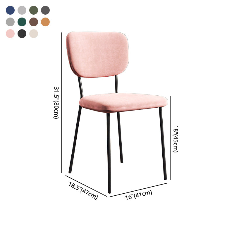 Industrial Upholstered Restaurant Side Chair Open Back Matte Finish Dining Chair Clearhalo ' kitchen&dining_furn' 'Dining Chairs' 'Dining Tables & Seating' 'dining_chair' 'furn' 'furn_dining_chair' 'Furniture' 'furniture_dining_chair' 'Kitchen & Dining Furniture' 'kitchen' 4098853
