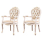 Victorian Upholstered Balcony Side Chair King Louis Back Matte Finish Dining Chair (Set of 2) Light Gold Clearhalo ' kitchen&dining_furn' 'Dining Chairs' 'Dining Tables & Seating' 'dining_chair' 'furn' 'furn_dining_chair' 'Furniture' 'furniture_dining_chair' 'Kitchen & Dining Furniture' 'kitchen' 4098875
