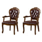 Victorian Upholstered Balcony Side Chair King Louis Back Matte Finish Dining Chair (Set of 2) Brown Clearhalo ' kitchen&dining_furn' 'Dining Chairs' 'Dining Tables & Seating' 'dining_chair' 'furn' 'furn_dining_chair' 'Furniture' 'furniture_dining_chair' 'Kitchen & Dining Furniture' 'kitchen' 4098877