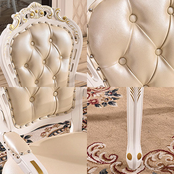 Victorian Upholstered Balcony Side Chair King Louis Back Matte Finish Dining Chair (Set of 2) Clearhalo ' kitchen&dining_furn' 'Dining Chairs' 'Dining Tables & Seating' 'dining_chair' 'furn' 'furn_dining_chair' 'Furniture' 'furniture_dining_chair' 'Kitchen & Dining Furniture' 'kitchen' 4098879