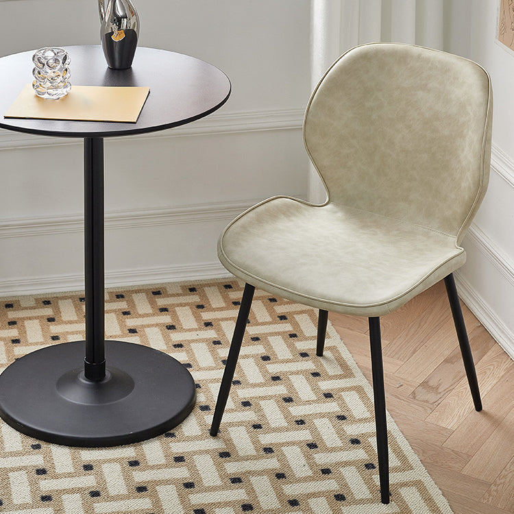 Contemporary Style Kitchen Metal Dining Chair Wingback Dining Armless Side Chair Clearhalo ' kitchen&dining_furn' 'Dining Chairs' 'Dining Tables & Seating' 'dining_chair' 'furn' 'furn_dining_chair' 'Furniture' 'furniture_dining_chair' 'Kitchen & Dining Furniture' 'kitchen' 4098889